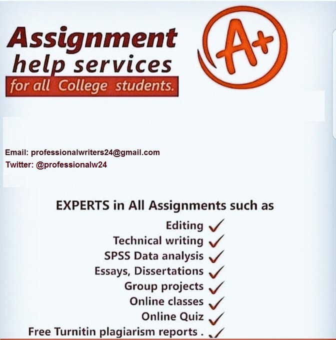 Need help in any academic work?
Email to professionalwiters24@gmail.com
#paysomeone
#Assignments due
#statistics
#Coding
#Programming
#Onlineclass
#calculus
#homework
#Coursework
#Biology
#English
#essayhelp

Heat in 7
#SaturdayMood
Call of Duty