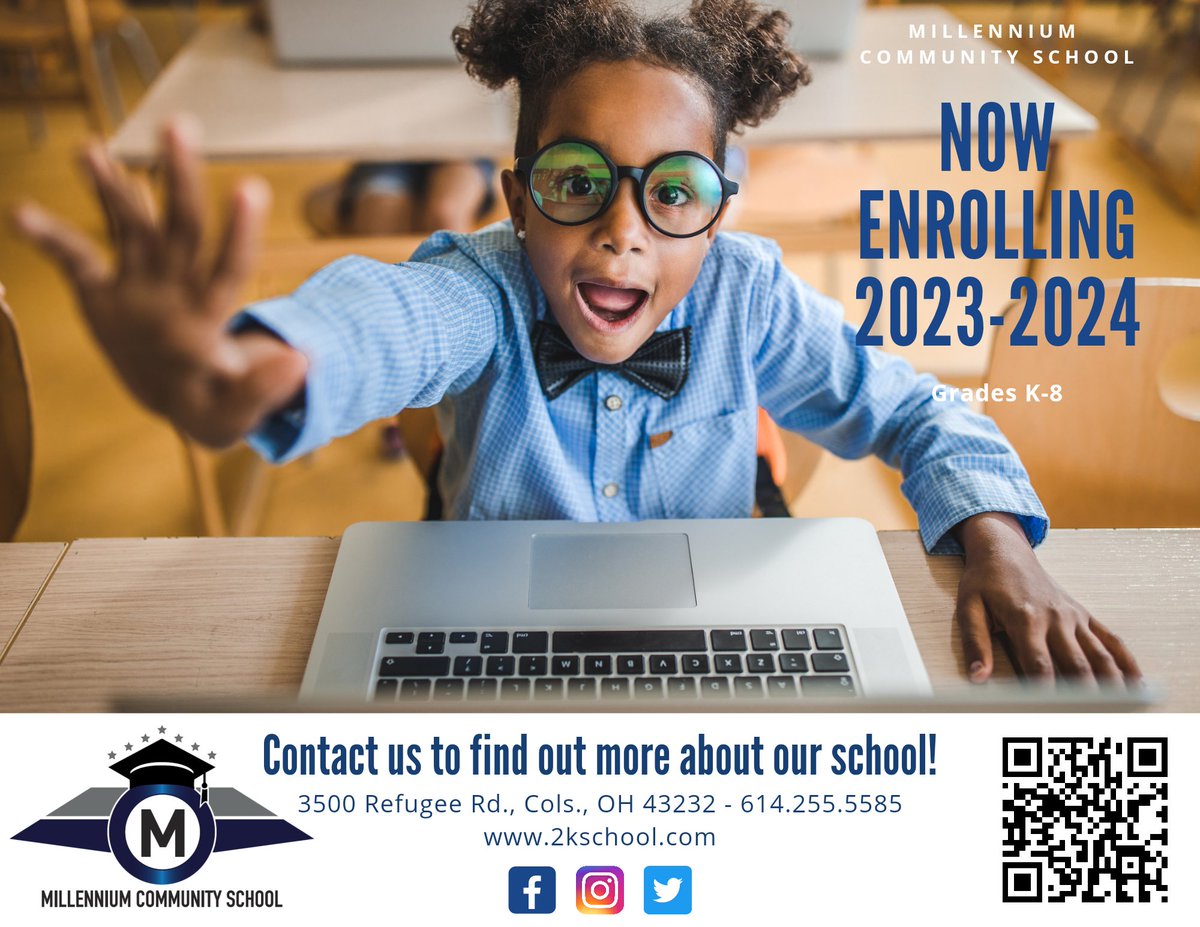 Now enrolling! Come join the Millennium family! #2kschool #WeGrowKids #OneoftheBest