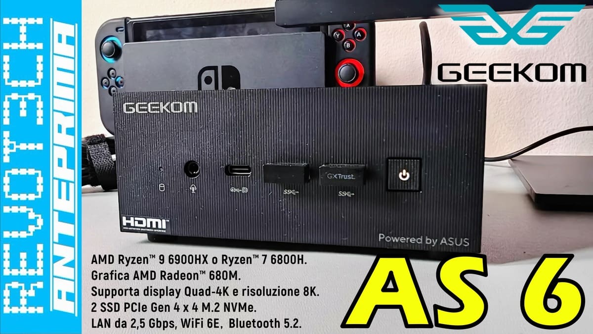 GEEKOM AS 6 MINI PC: Lo porti Dove Vuoi e ci Fai TUTTO!
#AMDRadeon680M #AMDRDNA2 #AMDRyzen76800H #AMDRyzen96900HX #Fotoritocco #FSR20 #GamingPC #GEEKOM #GeekomAS6 #MiniPC #Modellazione3D #PC #Tech #Tecnologia #VideoRecensione #Windows11Pro

ceotech.it/?p=128102