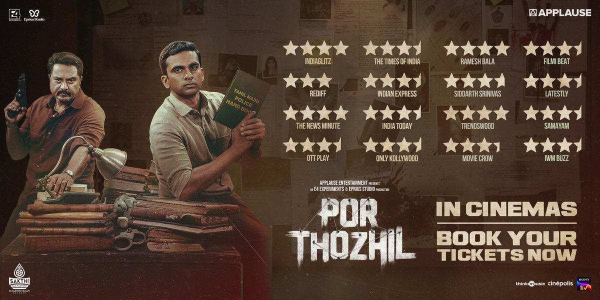 CinemaYuvasena's tweet photo. #PorThozhil  Best crime thriller after #Ratsasan in Tamil cinema.
Decent 1st Half &amp; Excellent 2nd Half , Last 45 Mins🔥 🔥 🔥
Well Structured screenplay ...
Dialogues related to core point in the movie well justified in climax  , Vignesh Raja 👍👍
Thriller genre fans go for it 🤙🏻 https://t.co/yqj4oXUJ0E
