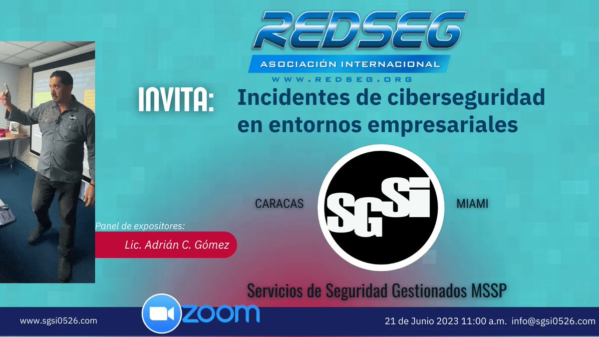 SGSI0526_LC's tweet photo. ¿No sabes afrontar un incidente en la red #pyme ? en #ciberseguridad la responsabilidad debe ser entendible. Te invitamos sin costos a nuestro #workshop para abordar estos eventos https://t.co/5lCsjhuGPt #ciberseguridad #cibersecuerityvenezuela #cibersecurityteam https://t.co/6hmVB8enbe