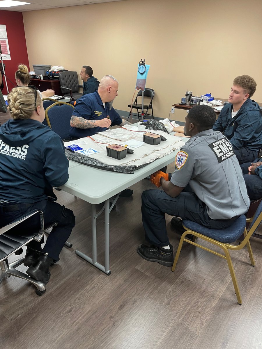 EmpressEMS's tweet image. Our Empress EMS Academy students are working on their skills at our Poughkeepsie class. Sign up on our website for the next #EMSAcademy beginning in July. #EMT #BecomeAnEMT#EMSLife #PaidTraining