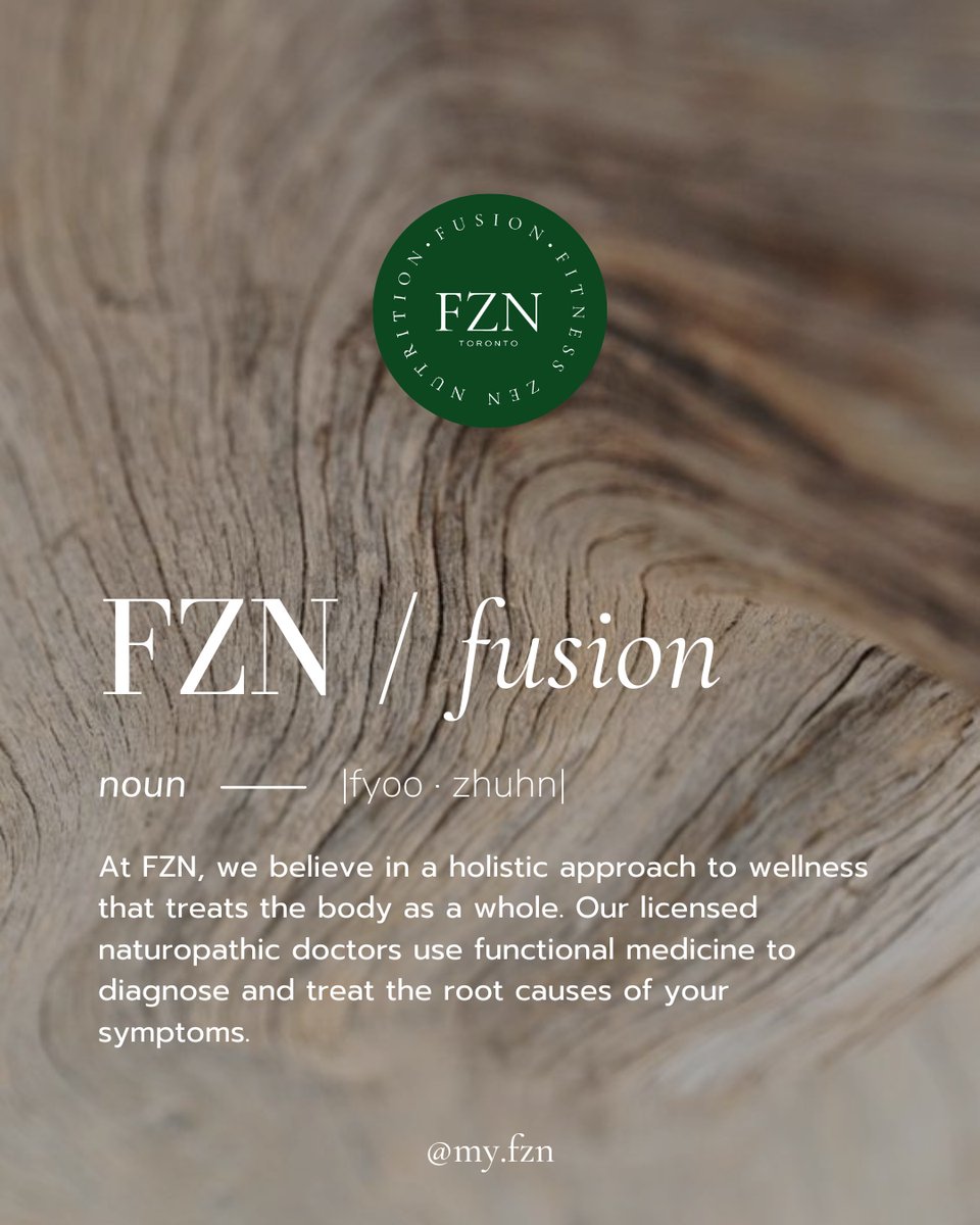 Did you know that our name FZN is pronounced as fusion |fyoo · zhuhn|? 🤔⁠
⁠
#wellnessclinic #naturopathy #torontohealth