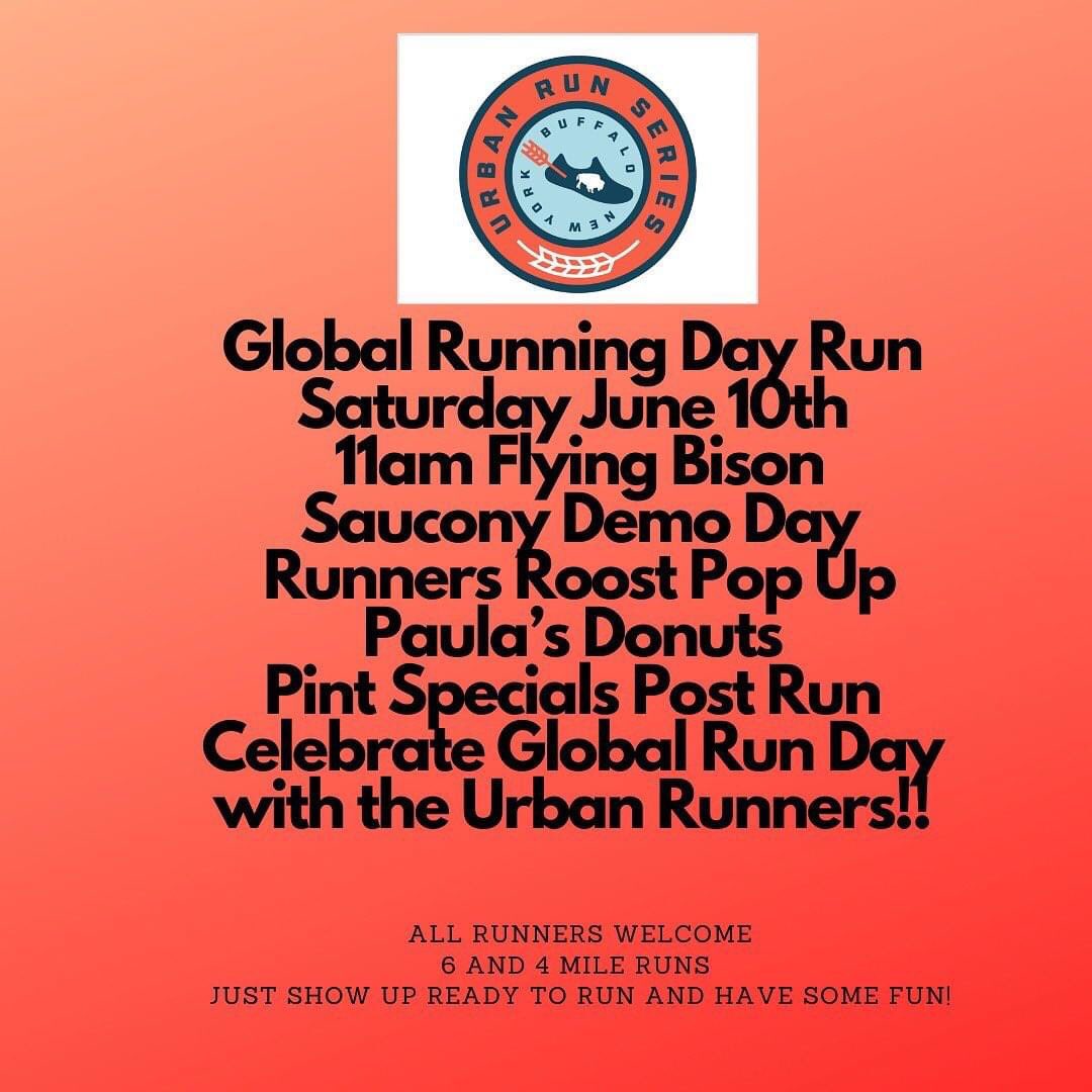 It’s #GlobalRunningDay !  Join our Urban Run group at the brewery for a 4 or 6 mile run, demo a pair of <a href="/SauconyOrigs/">Saucony Originals</a>, check out the <a href="/RunnersRoostOP/">The Runner's Roost</a> pop up, enjoy <a href="/PaulasDonuts/">Paula's Donuts</a> &amp; pint specials in the tasting room!