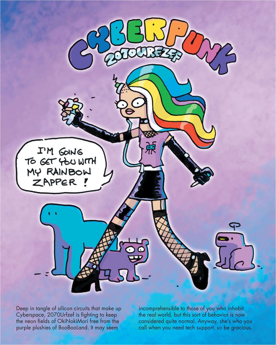 If you've ever been gotten by one, you would not be so dismissive of that #rainbow #zapper
planeturf.com/product/urfspa…

#urfspace #book #art #scifi #cartoons #comic #superhero #chuckwhelon #planeturf #planeturfentertainment  #cyberpunk #2070 #urfzef #aiart #techsupport