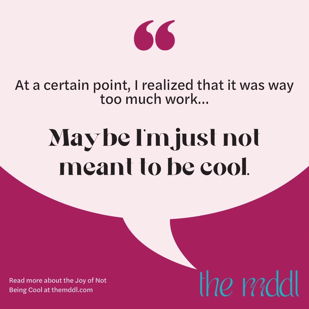 Accepting you don’t care about something is so powerful.