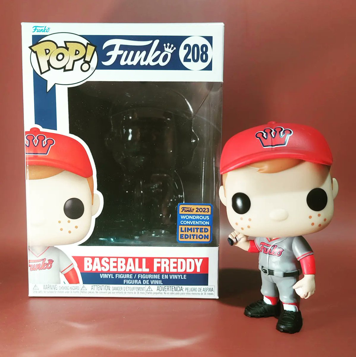 iampopmania's tweet photo. Baseball Freddy (2023 Wondrous Convention Exclusive) Funko Pop! Box No.208

Youtube channel: Popmaniatics
https://t.co/kplxkUyTMB

#baseballfreddy #freddyfunko #Funko #FunkoPop https://t.co/U0usrTKtIF