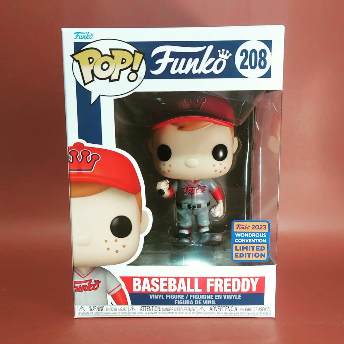 iampopmania's tweet photo. Baseball Freddy (2023 Wondrous Convention Exclusive) Funko Pop! Box No.208

Youtube channel: Popmaniatics
https://t.co/kplxkUyTMB

#baseballfreddy #freddyfunko #Funko #FunkoPop https://t.co/U0usrTKtIF