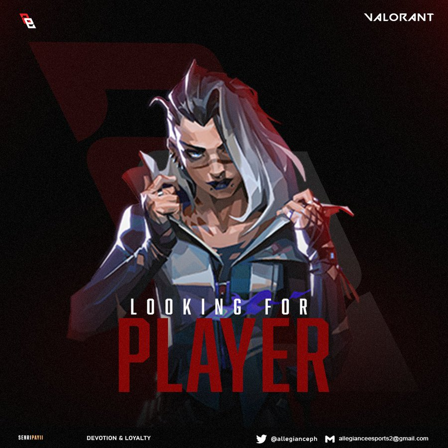 allegianceph's tweet photo. We are looking for players for our main team!
Current rank: immortal 2 &amp; above 

Kindly fill up if interested: 
https://t.co/OnVxrWR4jC

gfx: @senripayiival https://t.co/Yqa0D400VS