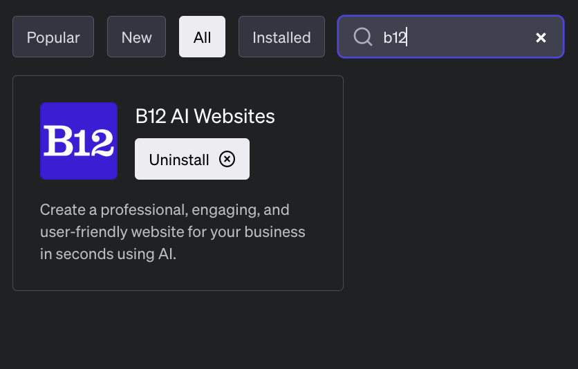GrowthAI_'s tweet image. Ce plugin ChatGPT peut faire ton site web

Il suffit de lui demander ce que tu veux

Et il s'appelle "B12 AI Website"

🧵👇🏼 (3 étapes rapides)