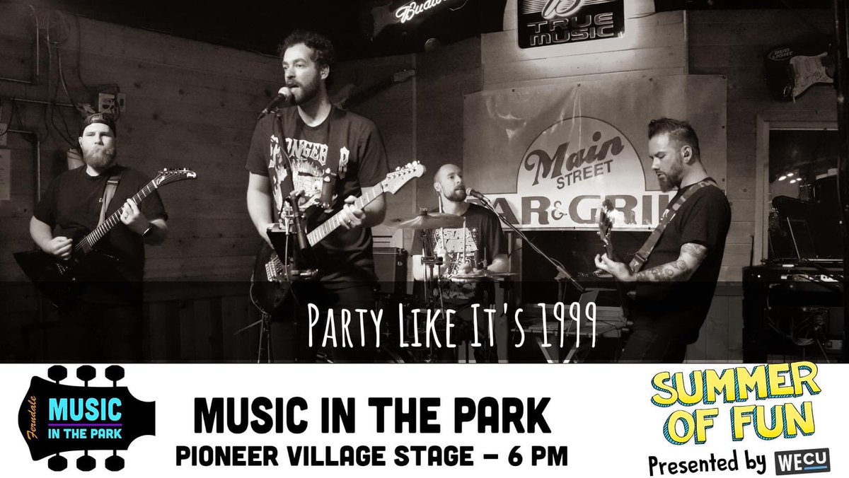 It might have been wet last night but the weather is looking sunny for today’s show! 

See you at Pioneer park for delicious food and some great jams from Dial-Up! Food trucks serving at 5:30PM, show starts at 6PM