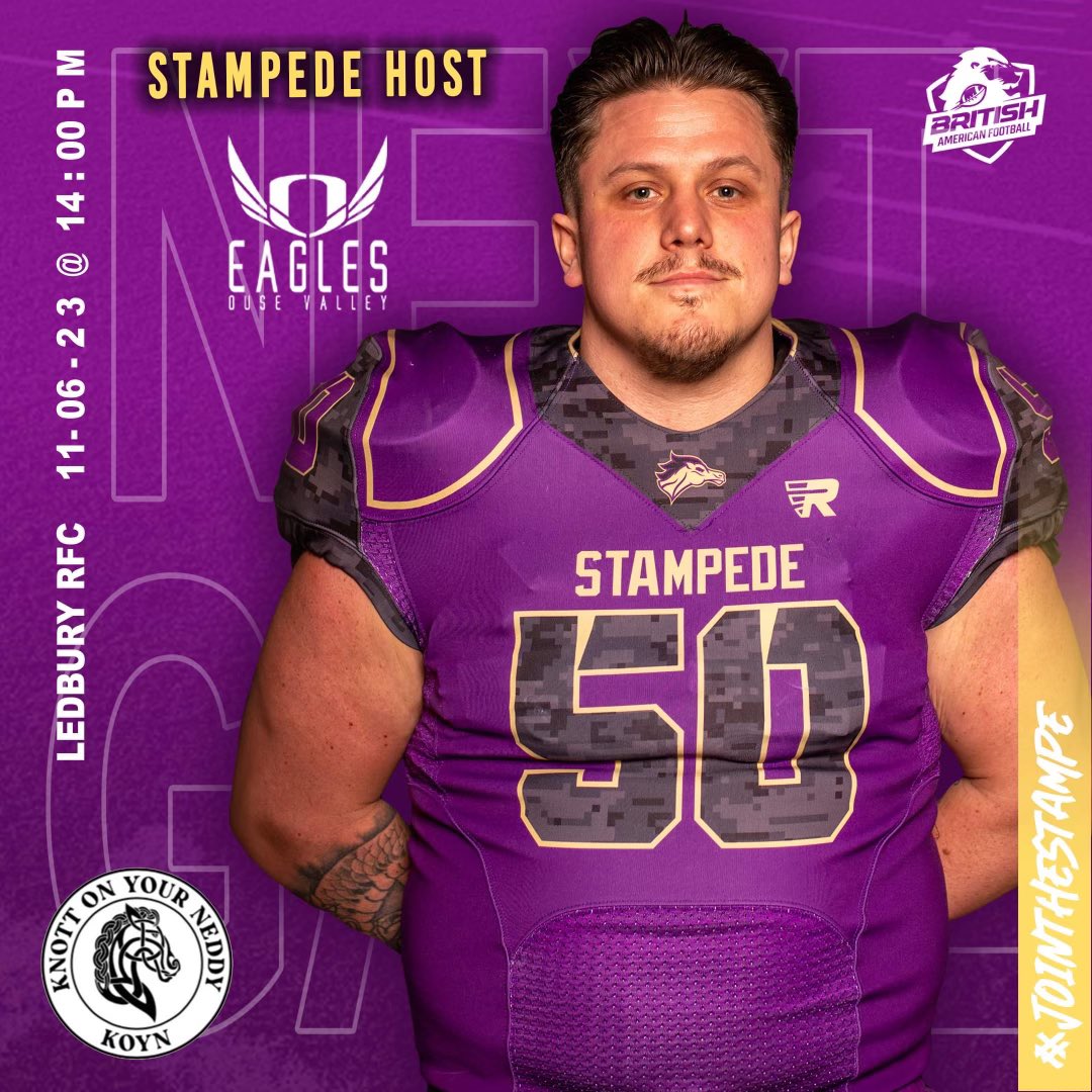 🏈🐴STAMPEDE GAMEDAY #5🏈🐴

Good news, the game is a go!

The Stampede host Ouse Valley Eagles in our second matchup of the season

Come down and support the Stampede! Kick off at 2pm. Food is available and there will also be halftime entertainment. 🎸🎤

Join the Stampede! 🏈🐴
