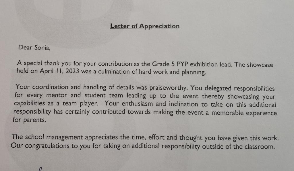 It was indeed an honour to lead the school PYP Exhibition this year... New perspectives on how the process works and an increased confidence in my skill set....always onwards on this journey of learning.
.
.
#PYPexhibition 
#appreciation
#learningcurve
