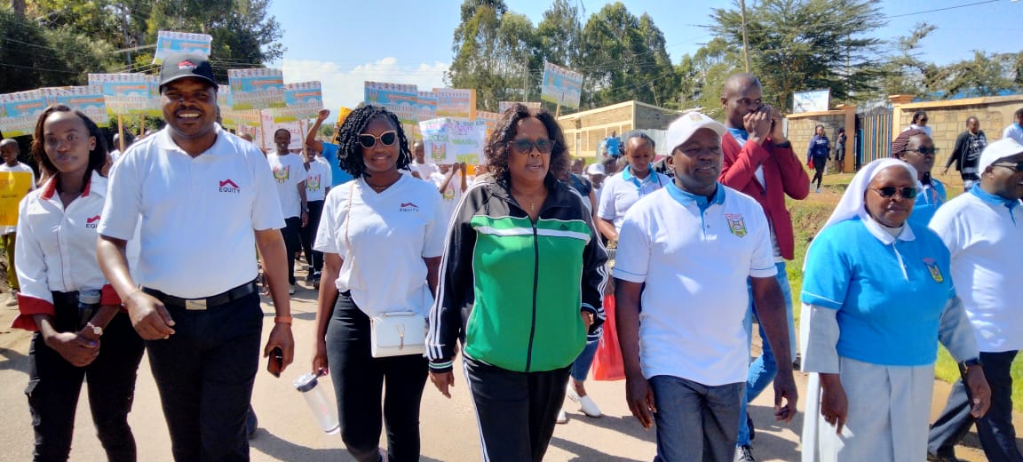 HonMuthoni's tweet photo. Today we  participated in a fundraising walk for Mary Immaculate accompanied by his excellency Governor Joshua Irungu,manager equity bank nanyuki branch Mr.kinyua,county government head departments,Sister Bianca head mistress of Mary Immaculate https://t.co/oW1oQn3uFJ