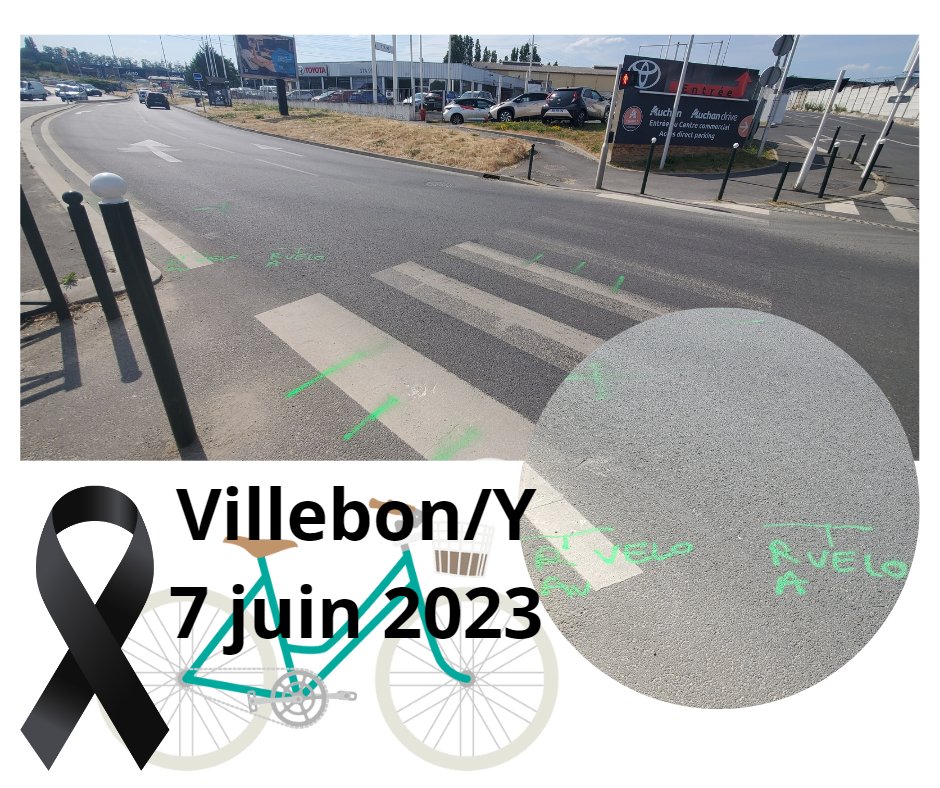 ⚫C'est avec une immense tristesse que nous avons appris le décès, mercredi, d'une cycliste qui effectuait son trajet domicile-travail entre un laboratoire du plateau de Saclay et Longjumeau.
L'accident s'est produit sur le passage piéton dont nous dénonçons la dangerosité ./.
🧵