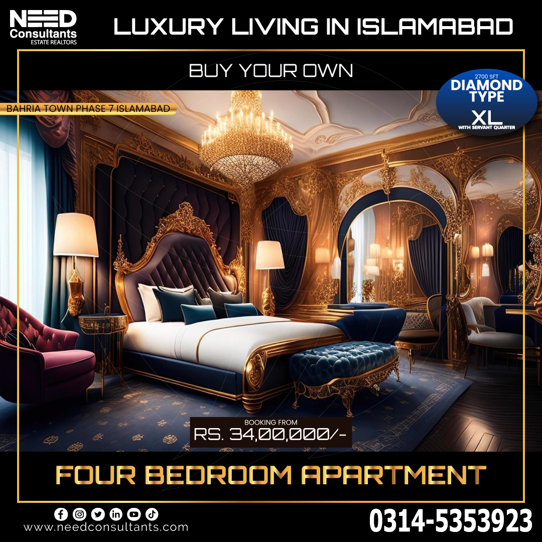 needconsultants's tweet photo. Are you looking for a luxurious apartment for sale in Islamabad?
 #fourbedroom #fourbedroomflat #flatforsale #flatsforsale #apartmentliving #apartmentforsale #realestateinvestor #realestateinvestment #property #properties #propertyinvestment #investors #investor #needconsultants https://t.co/533mNqMqGu