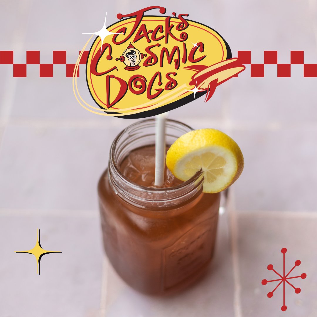 JacksCosmic's tweet photo. How do you take your ice tea - with or without lemon? We’re big lemon fans over here! 🌭🚀🌭🚀🌭🚀
#nationalicedteaday #sweettea #icetea #lemon #hotdogjoint #cosmic #jackscosmicdogs #charleston #chseats #chucktown https://t.co/i5XRmqKYyC