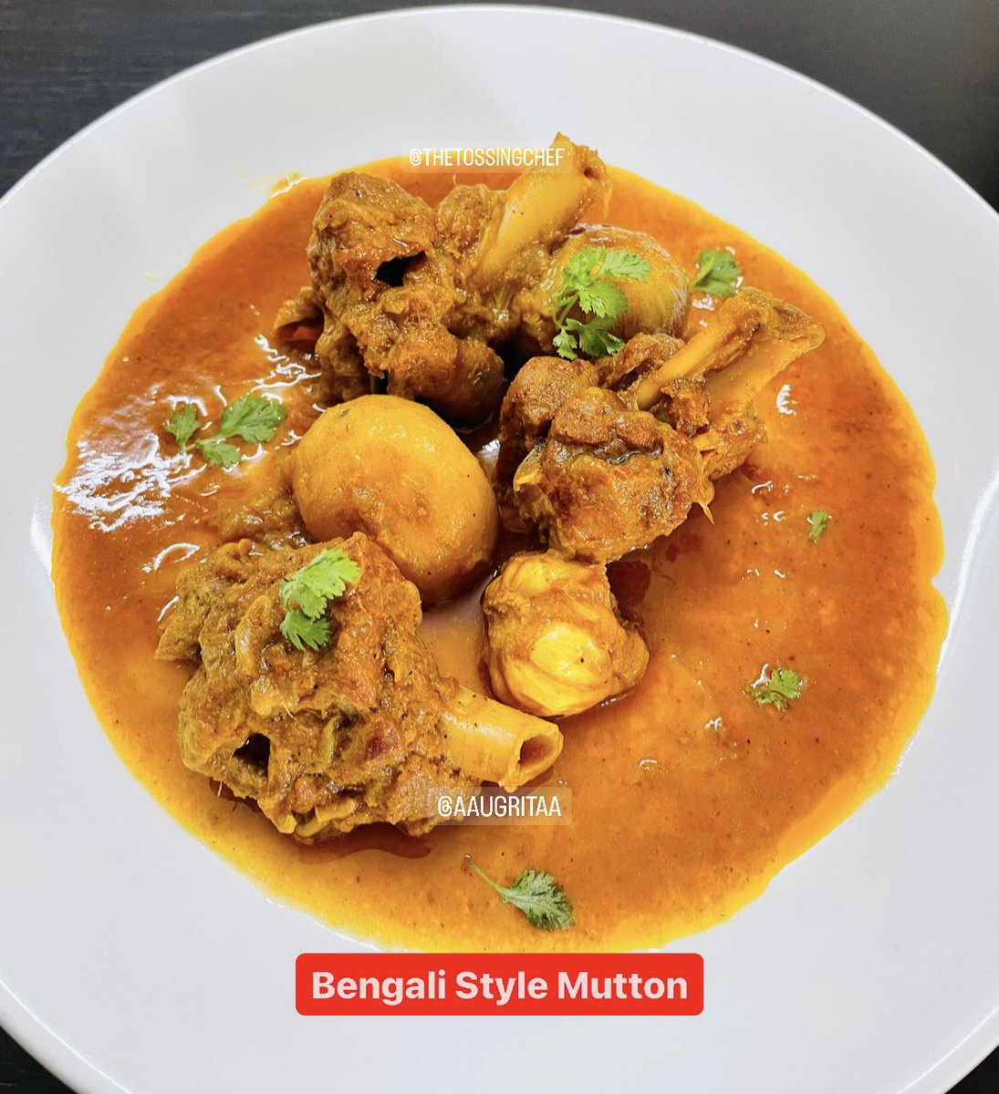 chefshivghosh's tweet photo. Bengali Style Mutton is something every Bengali crave for when it’s a holiday specially Sunday, since my childhood Mom use to prepare it and I use to relish while eating, now I cook it whenever I get a chance to prepare it #EpicTruth #Foodie #Chef #ChefTalks #Aaugritaa https://t.co/XGfhiDbP42