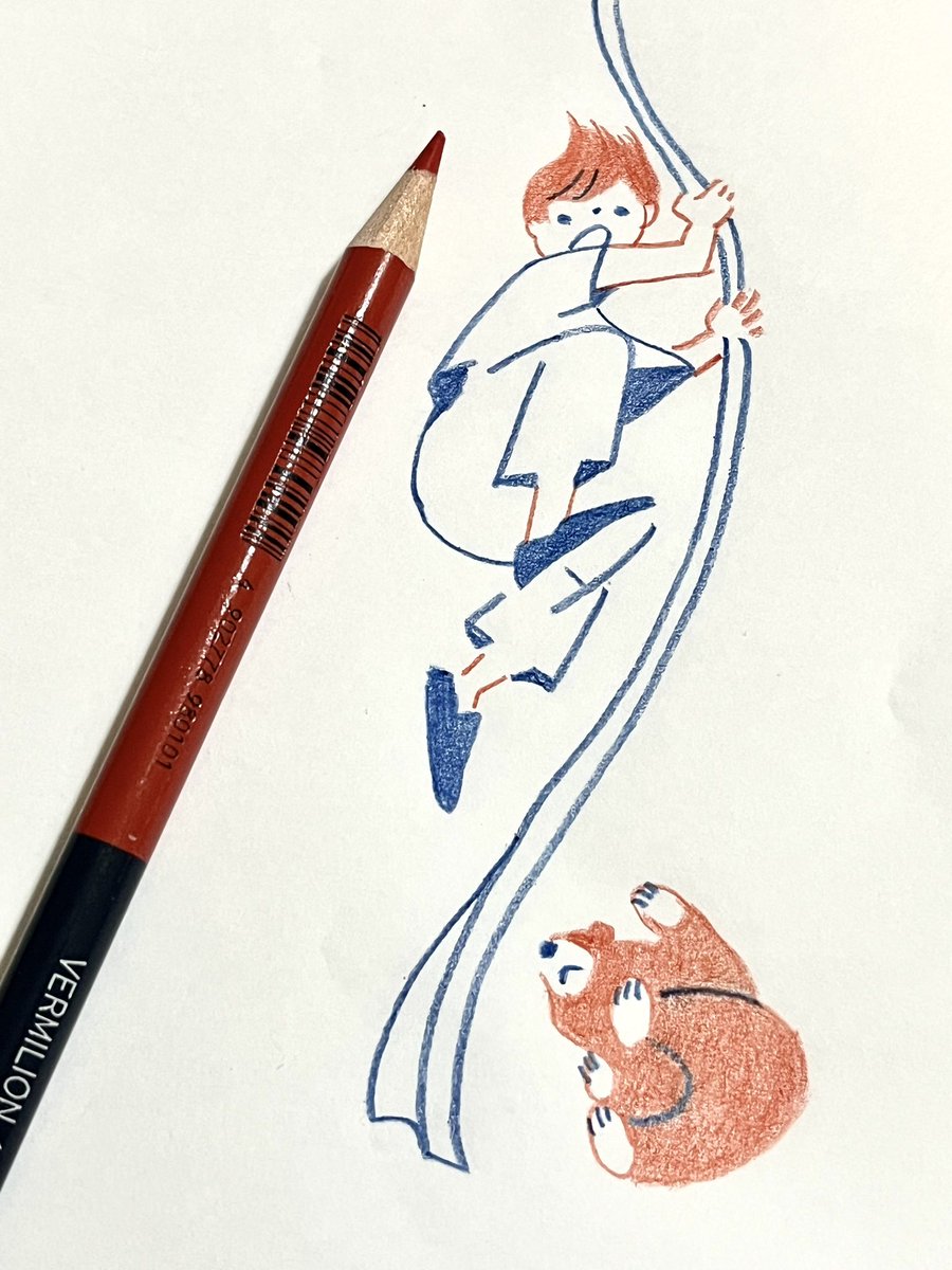 「赤青鉛筆で描いています。  仕事絵もがんばっています」|ryukuのイラスト