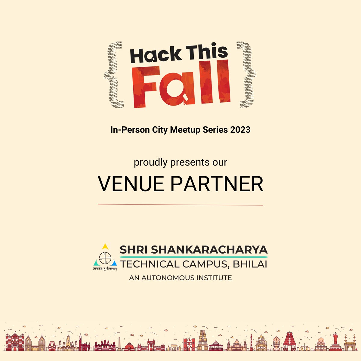 hackthisfall's tweet photo. The #HTFRaipur City Meetup just concluded and it went awesome! ๐ฅณ
Thanks to our venue partner, Shri Shankaracharya Technical Campus, Bhilai for being kind enough to provide us the space for our event! ๐
#HackThisFall #HTFMeetups โจ https://t.co/vggMtG9Unz