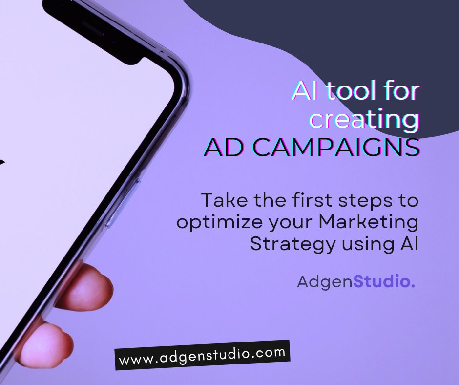Take the first steps to optimize your Marketing Strategy using AI
AdgenStudio. 
#ArtificialIntelegence #DigitalAssets