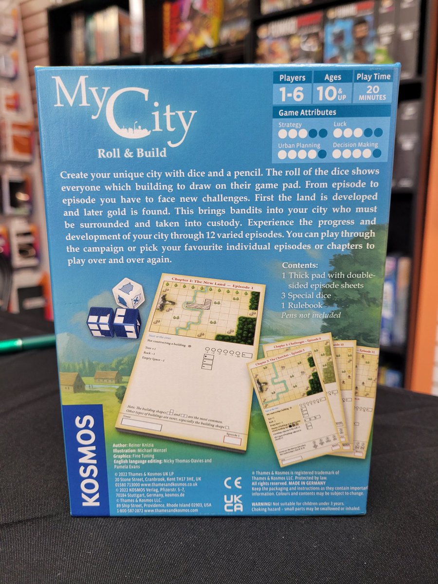 drewstees's tweet image. 🎲 Stop by Nick Nack's Full Frontal Attack in Hershey for demos of High Score and My City: Roll &amp;amp; Build, running today until 3pm! 🎲 Two new small box games from award winning designer Reiner Knizia!

@ThamesAndKosmos
@NickNacksAttack 
@DexEnvoy