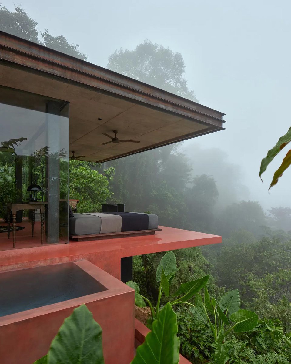 Hidden in Costa Rica, this minimalist villa pair oozes panoramic views in most directions. With little more than vegetation and the neighbouring villa for company, is this the perfect retreat? #dreamhomes #minimalisthome #archilover #natureliving #dreamhouse #houseoftheday