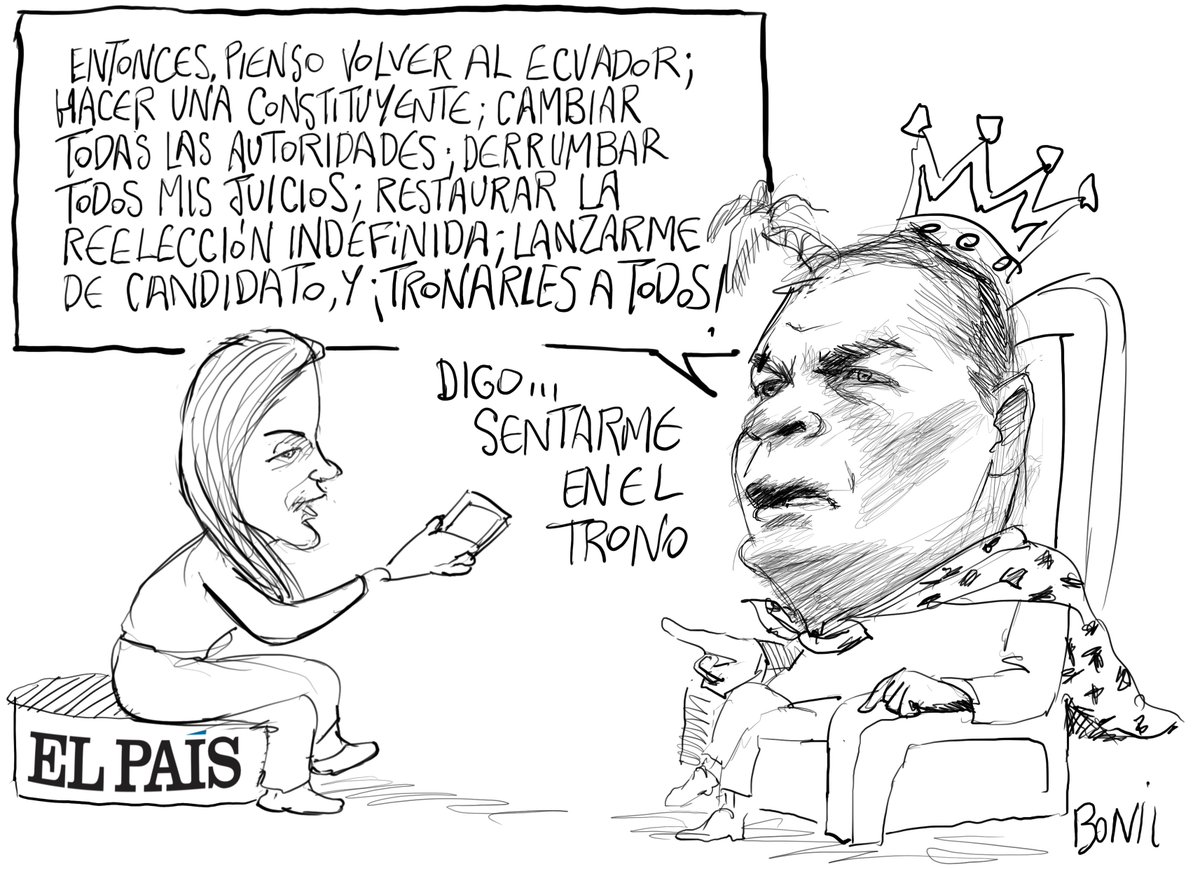 bonilcaricatura's tweet photo. ¿Te parece mucho texto? Ja! Y eso q no has leído la entrevista q le hicieron en @elpais_inter 
Demasiadas palabras para resumirlas en una frase: Volveremos con venganza para implantar la impunidad. https://t.co/LQhmsb0k3P