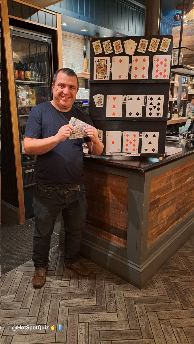 HotSpotQuiz's tweet photo. Although no one actually Won, we rewarded @PaulRHolt of @HotSpotQuiz Team "Carters Crowd" with a £120 💰💰💰 bribe to walk away from the Big Board Game - Play Your Cards Right ♥️♠️♦️♣️ #Result ✊️ #PerfectPlay 👌 #PYCR #HigherOrLowerGame https://t.co/4A3ce5OCJL