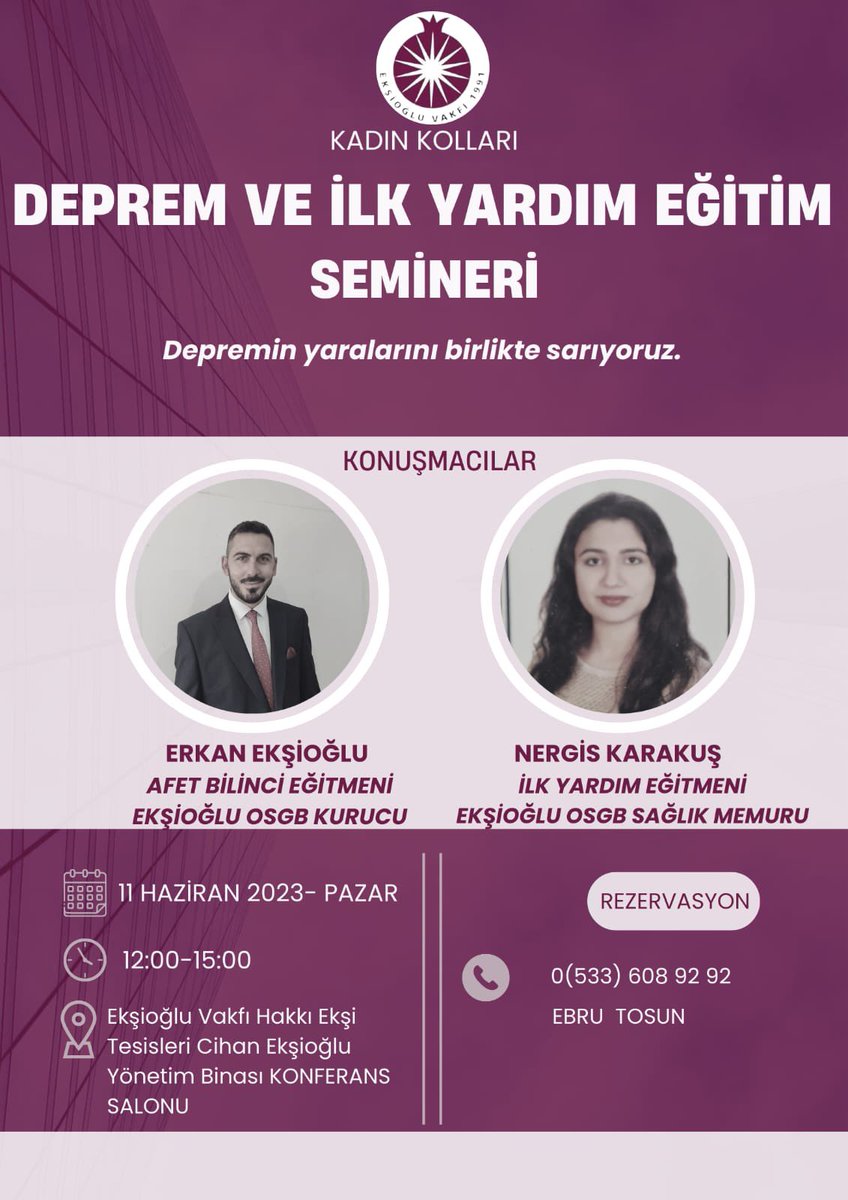 Depremin yaralarını bilrikte sarıyoruz. #ekşioğluvakfı