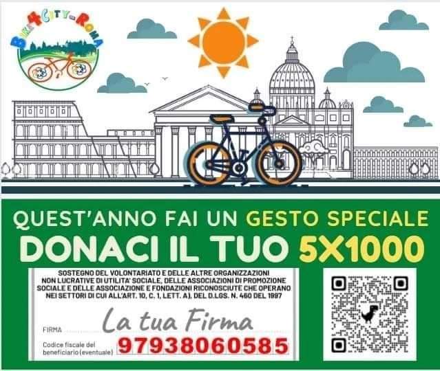 Se non hai già compilato la tua dichiarazione dei redditi, quest'anno dacci una mano. 
Destina a noi il tuo 5x1000 !
Il tuo contributo ci aiuterà a diffondere un nuovo e più sostenibile concetto di mobilità urbana attraverso l’uso della bicicletta.