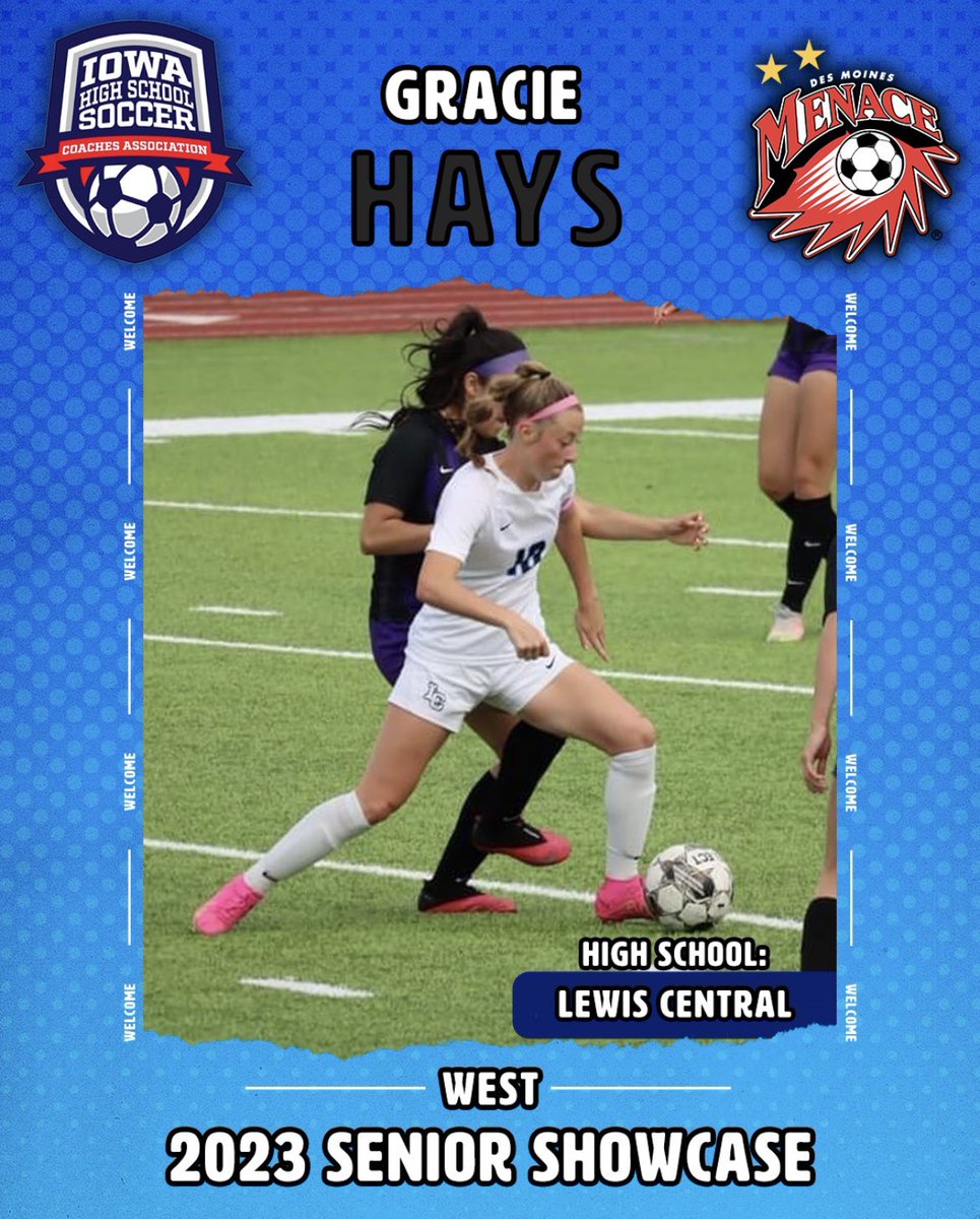 LCGirlsSoccer_'s tweet photo. Thank you @MenaceSoccer94 for this awesome graphic of @graciehays21 for todays East vs West All Star Soccer Game! 2pm kickoff for girls and 4pm for guys! 

Link for tickets: https://t.co/FJQnplDbMI https://t.co/lv3Xta56Fj
