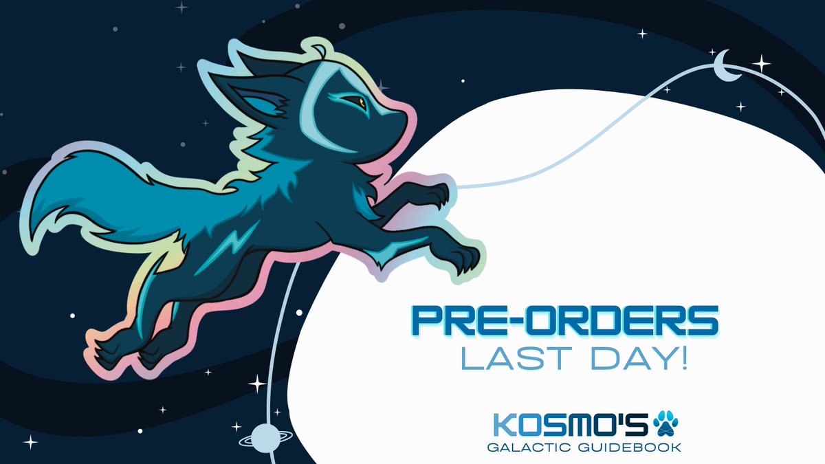 kosmosguidebook's tweet photo. ☄️ It's the last day to get your pre-orders in!  

Our store closes at 11:59PM EST ⏰  

⭐ https://t.co/VsOCgFyGzd https://t.co/v91NpQbB35