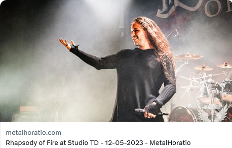Enjoy some amazing pics of @_rhapsodyoffire from the #GloryForSalvationTour2023' date of 12-05-23 @ Le Studio TD in Montreal, CAN!  🤘🏼❤️‍🔥

📸©️: @metalhoratio
All pics @ link 👇🏼