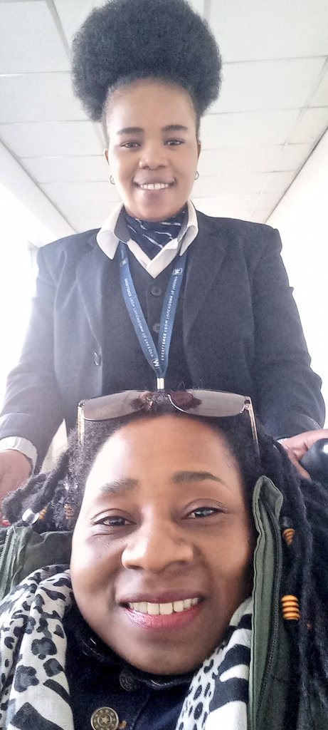GwiziSoneni's tweet photo. #DisabilityTravelDiary
One of my brightest moments when I travel is that I meet a lot of people who assist me "beside my AId" they allow me to capture every moment as I journey &they become part of my story. Going to board✈️ with help from #ACdept #AirportTeam
#IamFlawsome https://t.co/qTnO1XmN2O