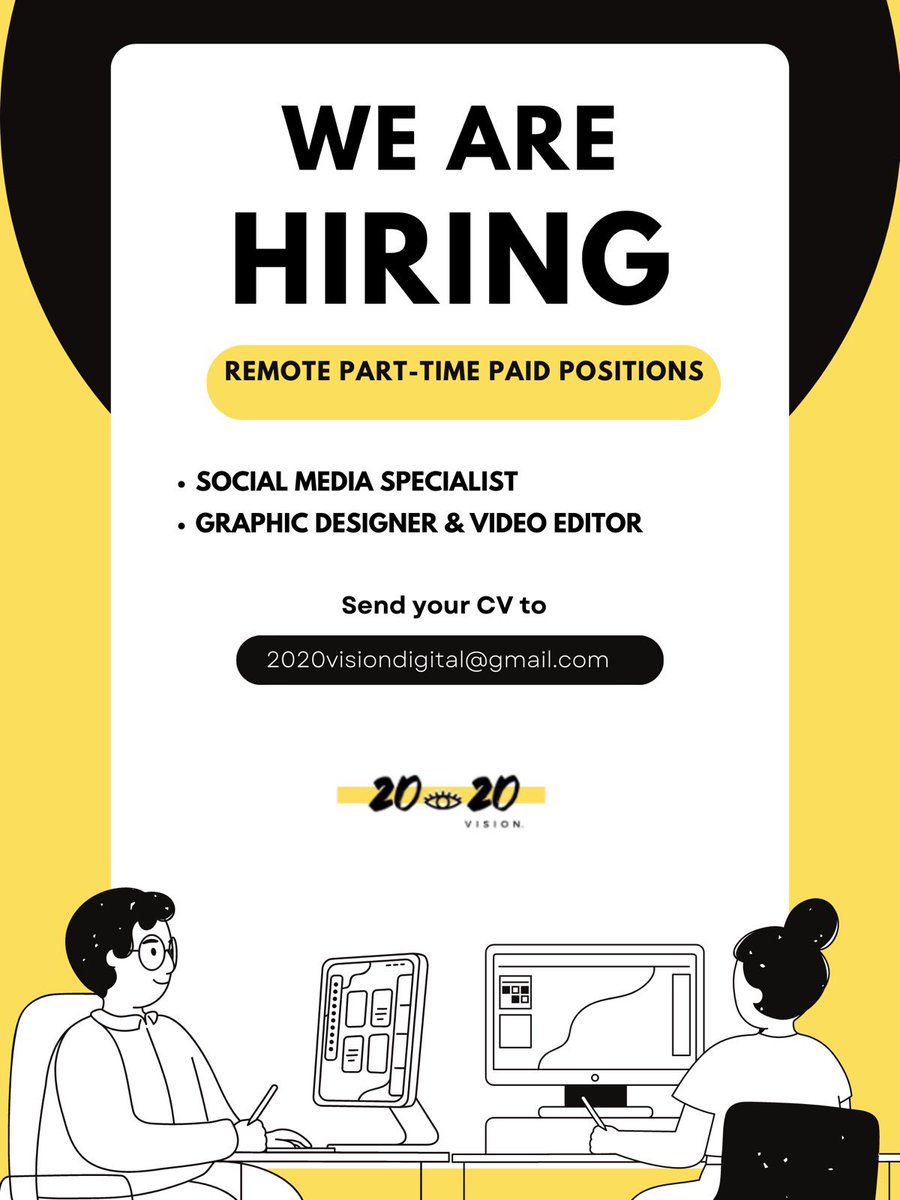 We got big plans this summer! Join our team from anywhere in the world. For questions or CV submissions, email 2020visiondigital@gmail.com or send us a DM! 

Got the vision to elevate our platform? Apply now.