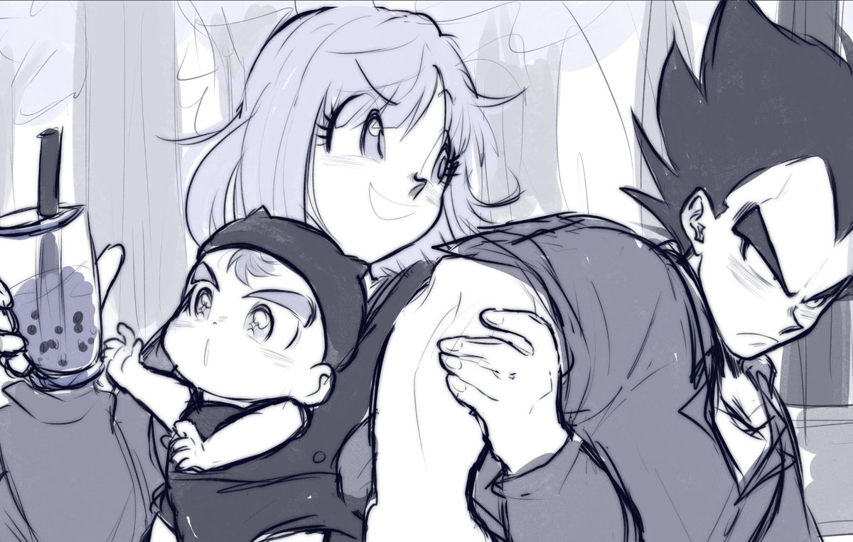wanted to post a smol wip of my piece for vegebul day 😌💕