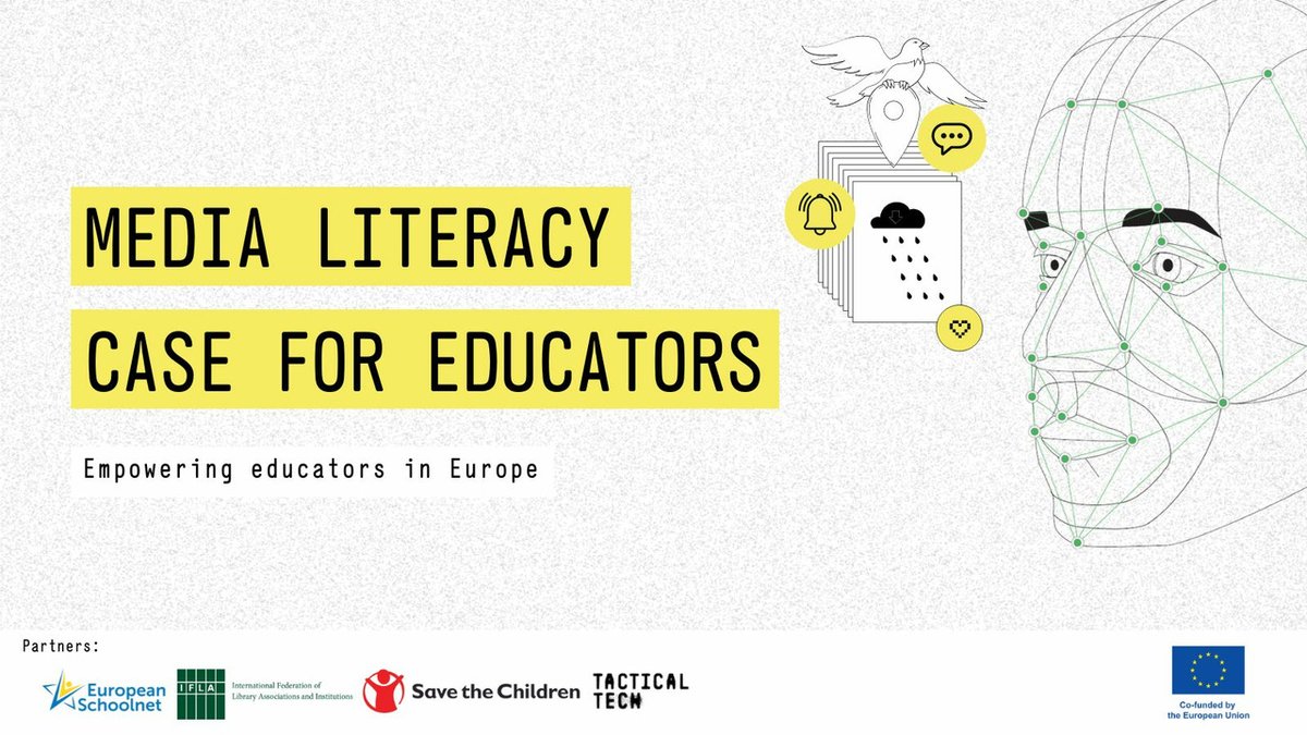 Check out the new project Media Literacy Case for Educators, launched by <a href="/info_activism/">Tactical Tech</a>, <a href="/eu_schoolnet/">European Schoolnet</a>, <a href="/savechildrenit/">Save the Children IT</a> &amp; <a href="/ifla/">IFLA</a> to empower teachers, trainers &amp; librarians across Europe 💫

Learn more about the project👉 bit.ly/3Ms2CoR