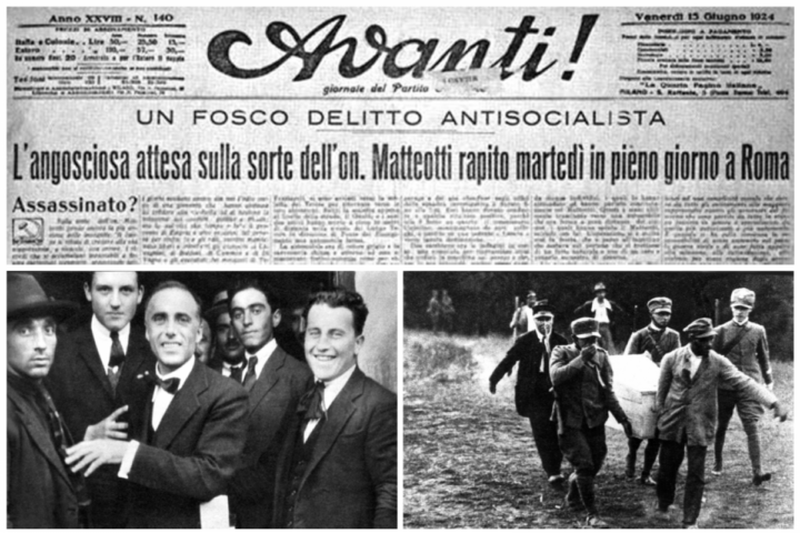 artscape_tha's tweet photo. 1924年6月10日、統一社会党書記マッテオッティがローマで拉致されたのち刺殺され、6日後リアーノ付近で発見。ファシスト3人が有罪判決を受けたが間もなく恩赦により釈放。ムッソリーニが主導したと推測されている。マッテオッティはファシスト党政権成立以降一貫して政府批判を続けていた人物だった。 https://t.co/fT7i04lsWJ
