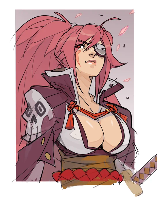 Still, she can send you straight back to Hell  #baiken #GuiltyGear