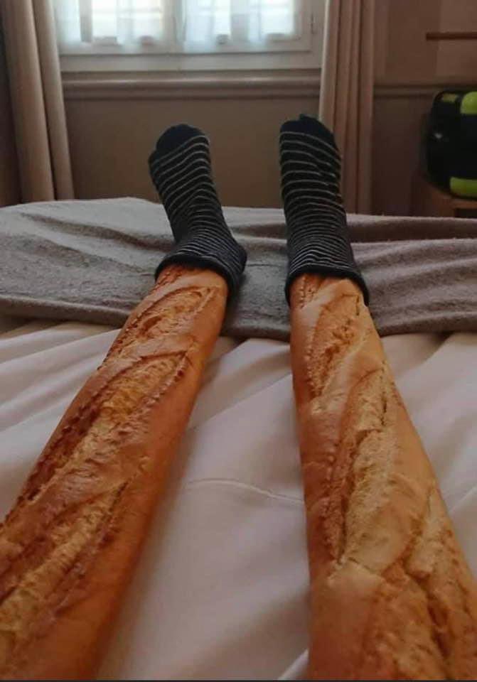CovidMarshall's tweet photo. Im dealing with yet another case of severe burns after Derick at 61 ignored all the red weather reports and tried to go to the corner shop for some milk. He lasted about 30 seconds and collapsed rolling around on the floor in flames. I’ll help him baguette back on his feet. 🔥🦺 https://t.co/C6RmxPRgYJ