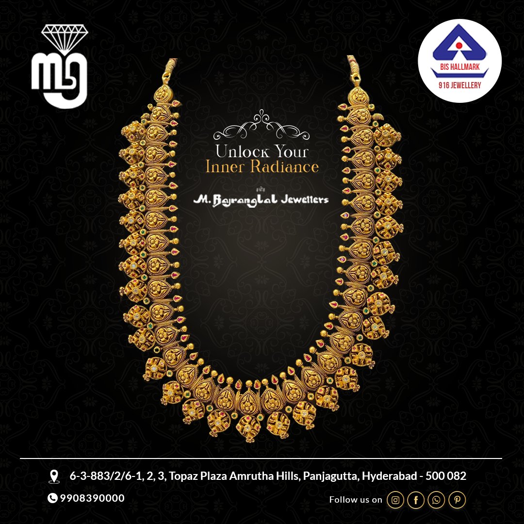 Accept our jewelry's brilliance as it highlights your beauty with ageless grace.

#GoldNecklace
#JewelryGoals
#LuxuryAccessories
#StatementPiece
#GoldJewelry
#NecklaceEnvy
#FashionFinery
#GlamorousGold
#GoldenGoddess
#AccessorizeInStyle