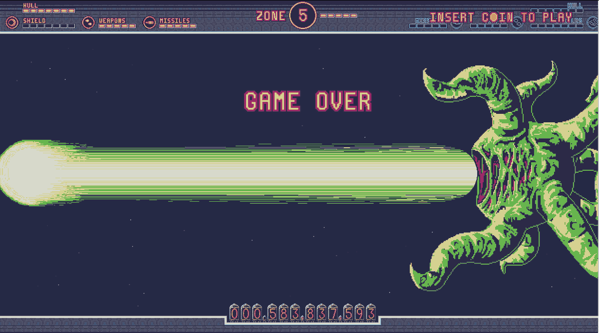 Here we go again! #ScreenshotSaturday !  That's gonna leave a mark. lomaz.itch.io/infinity-break #videogaming | #gameart | #gamedevelopment | #gamejam | #space | #gamedeveloper | #pixelart