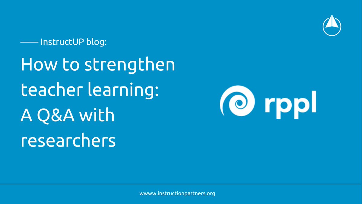InstructUP's tweet photo. We held a Q&A with researchers from @rpplpartnership to better understand how emerging evidence on effective PL features can inform school and system leadership decisions.
Up on the #InstructUP blog: https://t.co/2baa1xxcAU https://t.co/UzzQNVdCGC