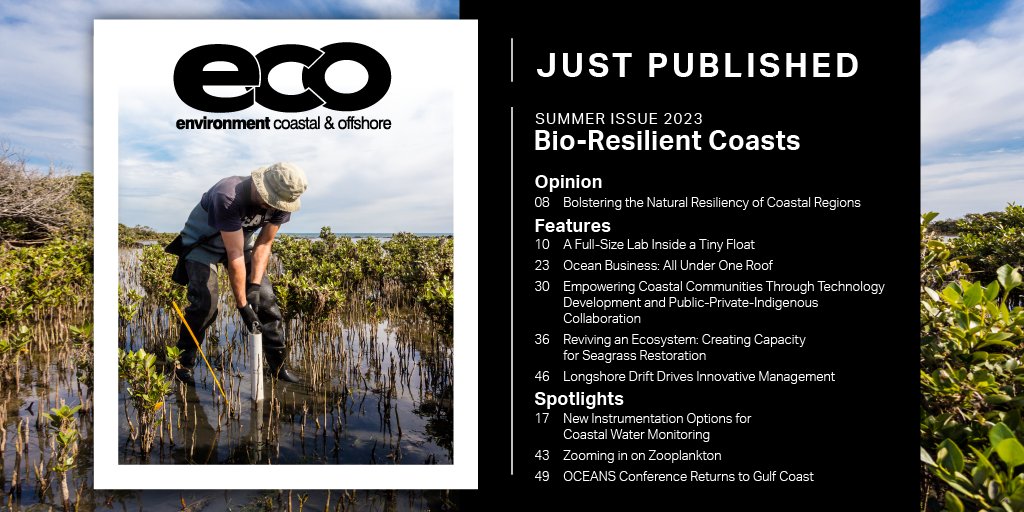 Jump into ECO’s latest summer issue, Bio-Resilient Coasts, to find out more about #appliedmarniescience solutions. Read it here:

digital.ecomagazine.com/publication/?i…

@EuroArgoERIC @InSituWater @FlowCam @onelagoon @OceanBusiness @CanadaOSC @IEEE_OES @UNOceanDecade @bgc_argo @EU4OceanObs