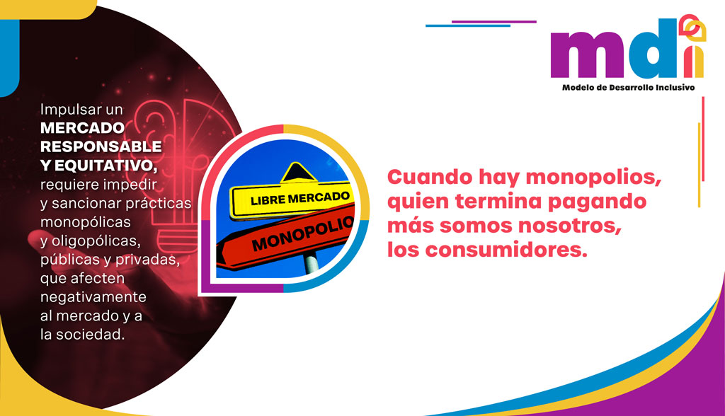 🔵 🤝 Impulsar un mercado responsable y equitativo, requiere impedir y sancionar prácticas monopólicas y oligopólicas que afecten al mercado y a la sociedad.

📌 Conoce más sobre nuestro Modelo de #DesarrolloInclusivo | Haz click aquí 👇
desarrolloinclusivomdi.org