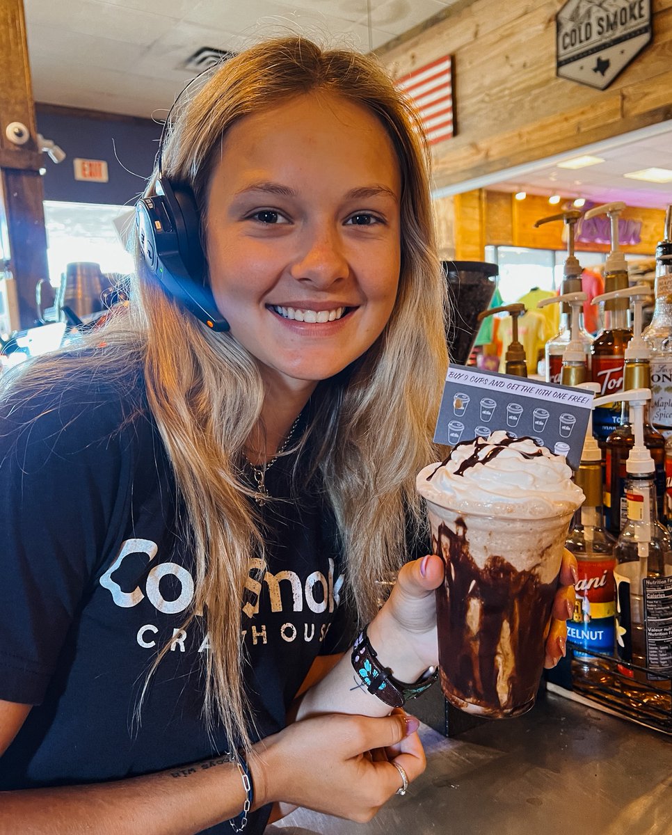 coldsmokecraft's tweet photo. Get your punch card today! While you're at it grab a cold drink; you deserve it!
📸: A mocha frappuccino with chocolate drizzle and whipped cream.
#coldsmokecrafthouse #curewhatailsyou https://t.co/P83Bk4tyC3