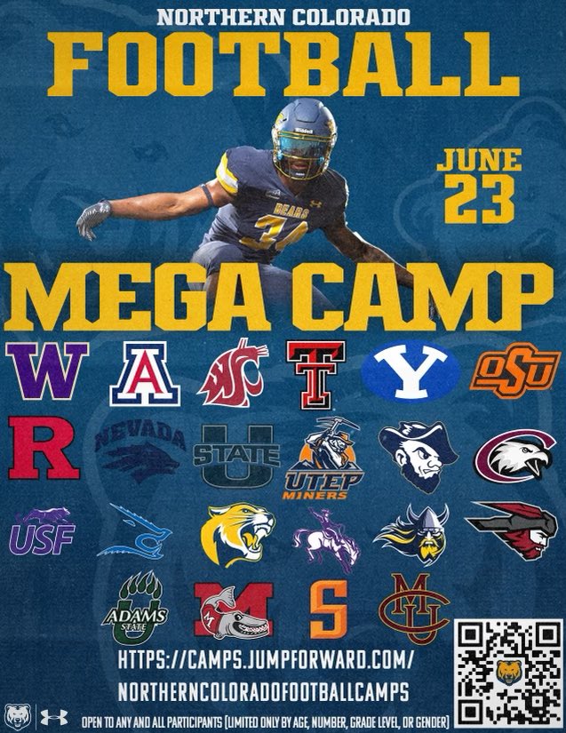 Mega Camp is just 2 weeks away! Come out and show your talent in front of big time coaches! Link in bio to sign up! #GetUpGreeley