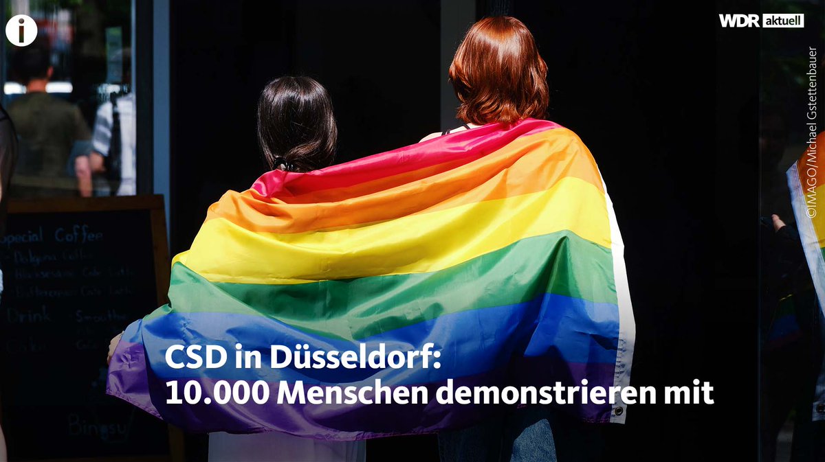 WDRaktuell's tweet image. In Düsseldorf zieht heute die #CSD-Parade durch die City. Rund 10.000 Menschen demonstrieren für mehr Offenheit und Respekt. Bilder und Infos gibt es hier:
www1.wdr.de/nachrichten/rh…