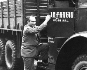 1943. Fangio who has dedicated himself to the workshop is associated with his Hector Barragán and travel permanently to the south of the country buying trucks and trailers to trade only the tires, which were scarce in Argentina because of the war. Text and photo via <a href="/MuseoFangio/">Museo Fangio</a>.